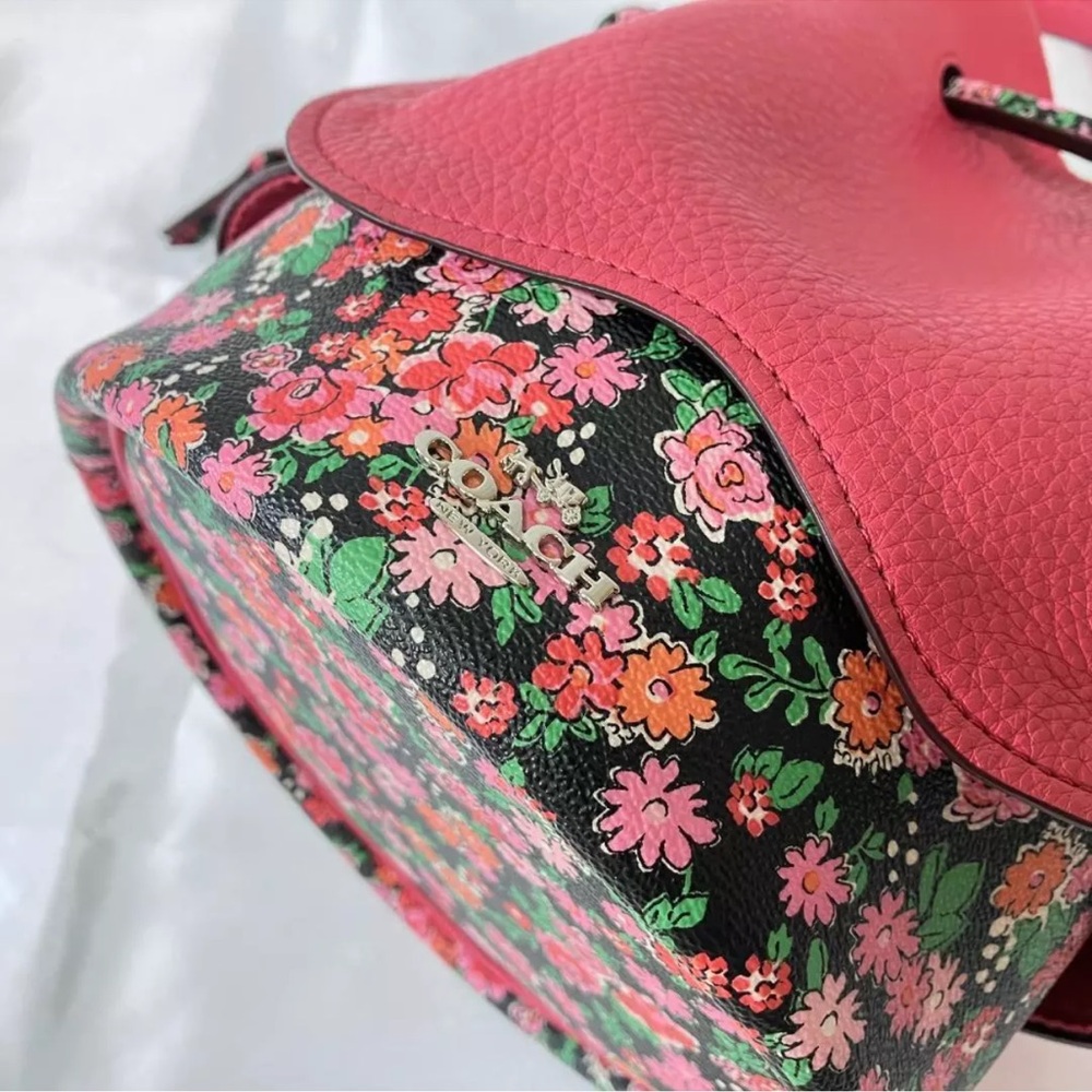 Coach Petal Bag In Leather Floral Mix Crossbody Bag F57543. - Picture 12 of 12